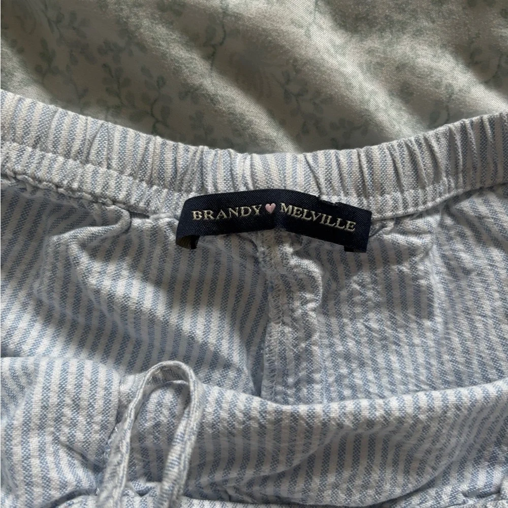 Brandy Melville Striped Blue Shorts - Picture 2 of 2